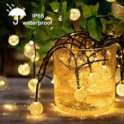 Solar LED String Lights - 100 Crystal Ball Fairy Lights 72ft