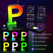LED Letter P Light USB Colour Changing