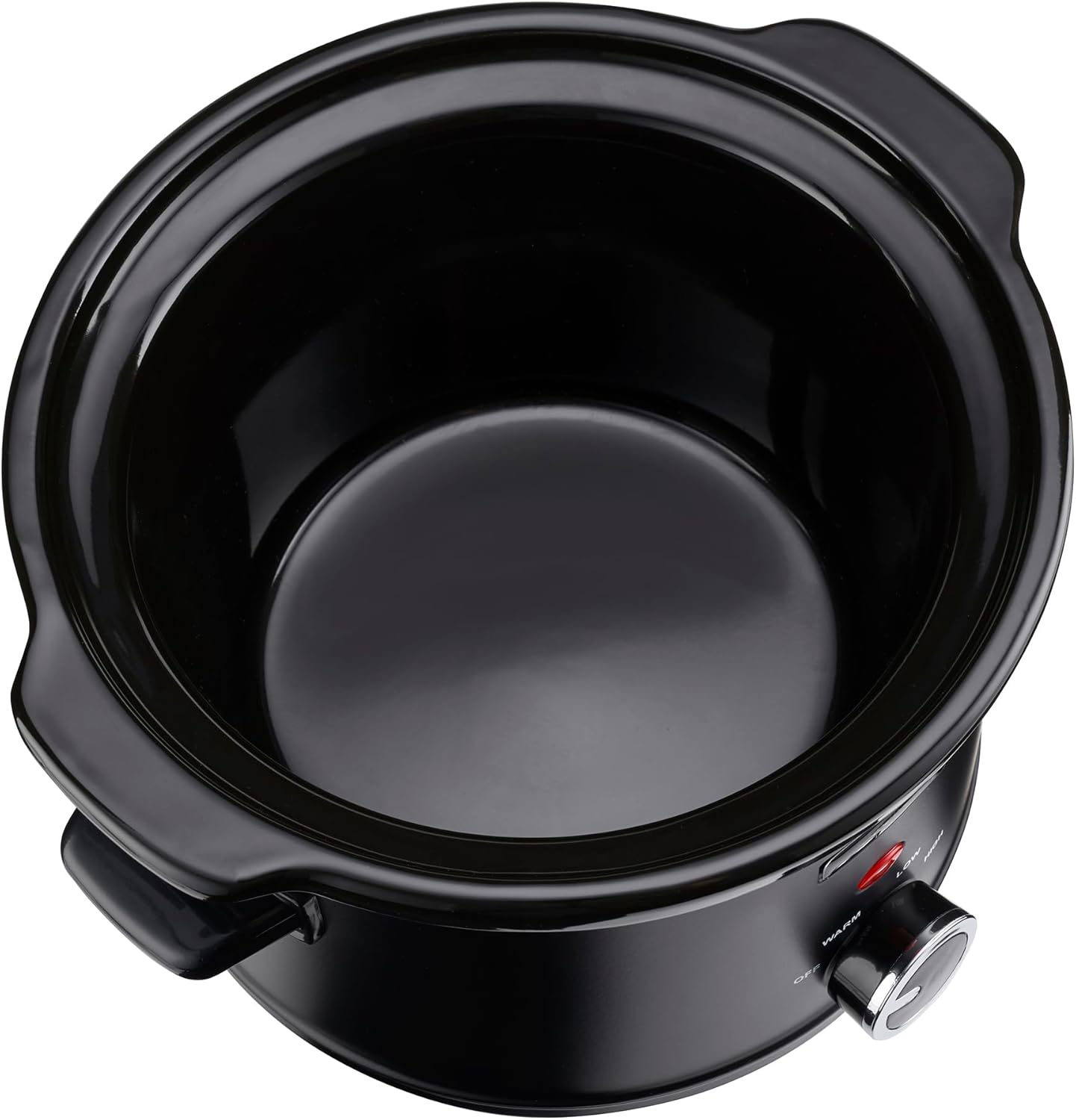 Cooks Professional 2.5L Slow Cooker with Glass Lid – Cool Touch Handles, 2 Heat Settings & Keep Warm – Black