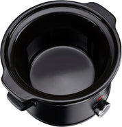 Cooks Professional 2.5L Slow Cooker with Glass Lid – Cool Touch Handles, 2 Heat Settings & Keep Warm – Black