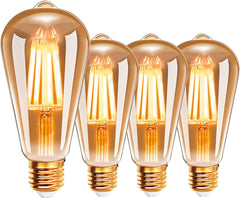 EXTRASTAR B22 ST64 Vintage LED Bulbs, 4W (33W Equivalent), Warm White 2200K, 360LM, Non-Dimmable, 3-Pack