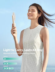 Aecooly Slim Handheld Fan,Thin Portable Fan, USB Rechargeable Mini Personal [24H Max Cooling Time],Battery Powered Small Foldable Pocket for Travel, Summer, Gifts for Women,Girls - Beige (Copy)