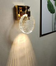 Crystal Bubble Wall Lamp - 3 Color LED Sconce Light