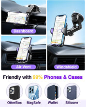 VANMASS Car Phone Holder 2025 – Black, 85+ LBS Strong Suction, Rotatable Mount