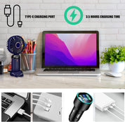 5 Speed USB Rechargeable Handheld Fan