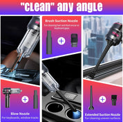 Nctoberows Black Rose Handheld Vacuum Cleaner 22000Pa Cordless