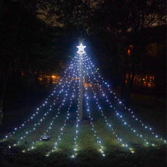 350 LED Outdoor Christmas Tree Lights with Star – Pure White