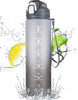 Motivational Sports Water Bottle – Leakproof BPA-Free Bottle with Straw & Time Markers