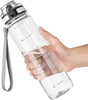 1L Motivational Sports Water Bottle – BPA-Free Leakproof Bottle with Time Markers & Lock Cover