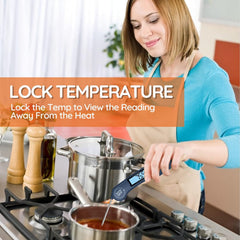 Digital Instant Read Meat Thermometer Navy Blue – Fast, Accurate, Foldable Probe