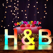 RGB LED Letter Light & USB Color Changing