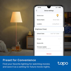 Tapo Smart Bulb, Smart WiFi LED Light, E27, 9W, Works with Amazon Alexa(Echo and Echo Dot), Google Home, Dimmable Soft Warm White, No Hub Required L510E [Energy Class F] (Pack of 2)