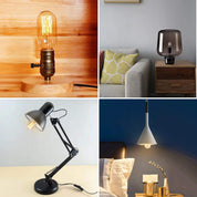 Collage of various table lamps in different settings