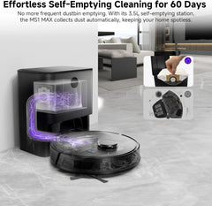 MS1MAX Robot Vacuum with Mop 5000Pa Suction