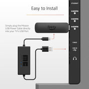 USB Power Cable for Amazon Fire TV (Eliminates the Need for AC Adapter)