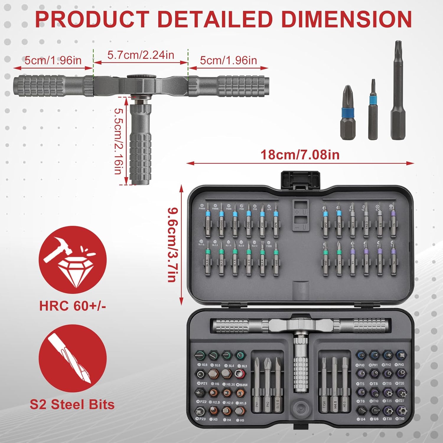 66-in-1 Magnetic Ratchet Screwdriver Set for Precision Repair