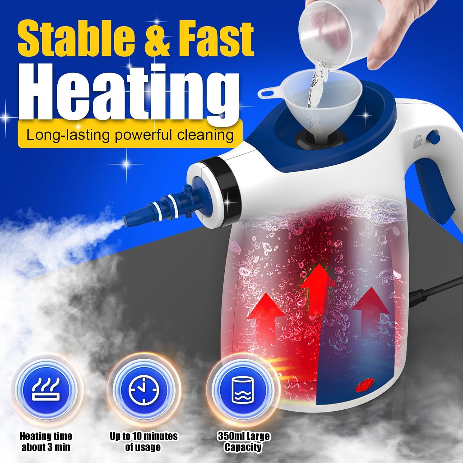 Handheld Steam Cleaner 1050W 12-Piece Kit