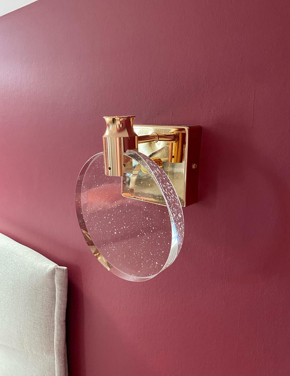 Crystal Bubble Wall Lamp - 3 Color LED Sconce Light