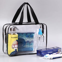 2 Pcs Clear Toiletry Bags – Large Waterproof Transparent Makeup & Travel Organizers