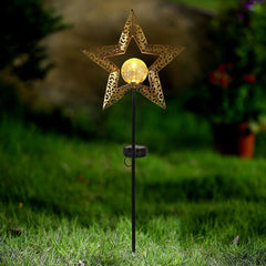 Solar Decorative Outdoor Lights: White LED Garden Stakes in Moon, Sun, Star, and Torch Lantern Designs – Waterproof, Warm White, Ideal for Lawn and Patio