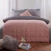 Brentfords 8kg Weighted Blanket – Blush Pink King Size, Calming Stress Relief for Adults, 150x200cm