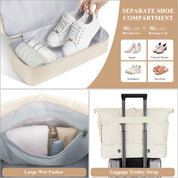 Women’s Travel Gym Duffel Bag 45x36x20 – Cabin, Weekend & Hospital Bag with USB Port
