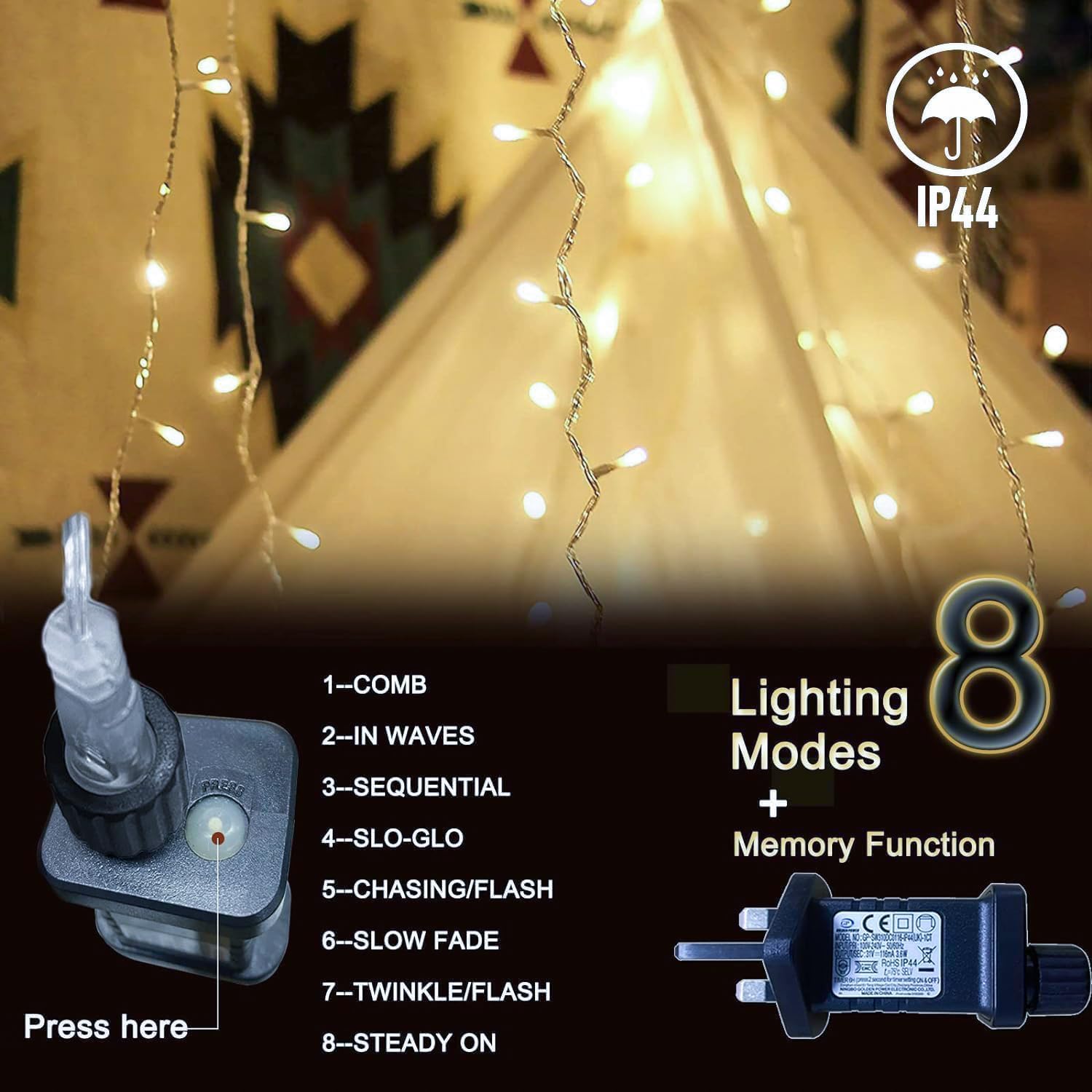 Mains Powered garden Fairy lights