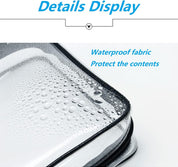 2 Pcs Clear Toiletry Bags – Large Waterproof Transparent Makeup & Travel Organizers