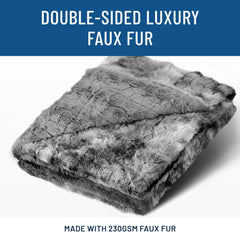 Everlasting Comfort Faux Fur Throw Blanket, Soft Fluffy Plush Thick Cozy Throw