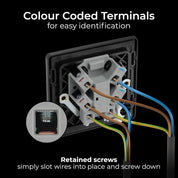 Unswitched Fused Connection Unit with LED Indicator Copper