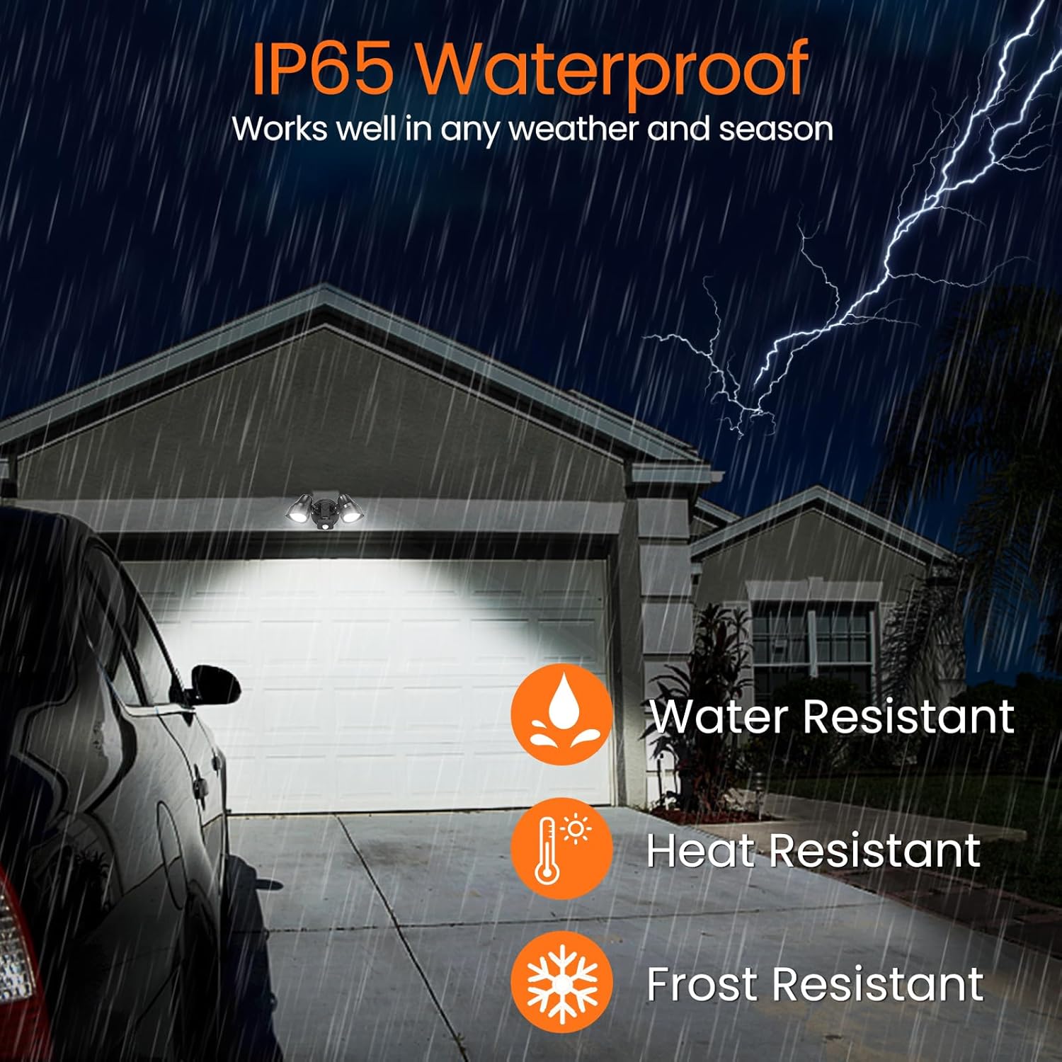 LED Security Light Outdoor Motion Sensor 25W PIR Floodlight IP65 Remot ...