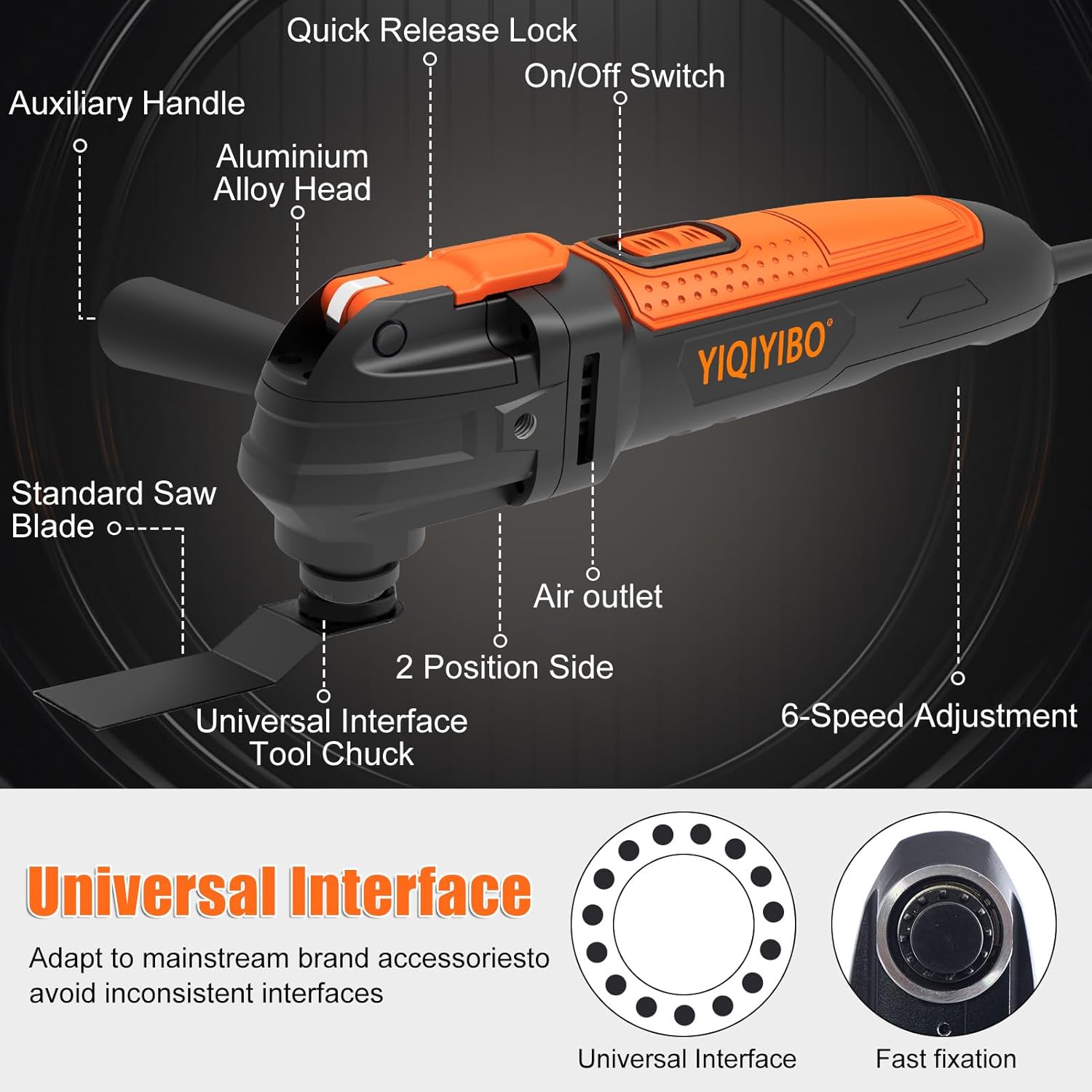 300W Oscillating Multi Tool with 24 Accessories