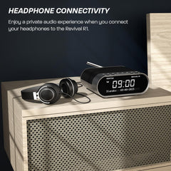 Revival R1 DAB/DAB+ & FM Bluetooth Bedside Radio with Dual Alarms & USB Charging