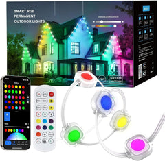 TONGLIN Permanent Outdoor Lights - 30M Smart RGB IC Lights, IP67 Waterproof with 72 LEDs, Year-Round Lighting for Holidays, Parties, and Eaves Decoration, Controlled via App/Remote