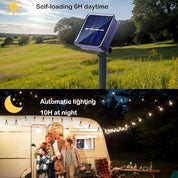 Solar LED String Lights - 100 Crystal Ball Fairy Lights 72ft