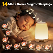 Kids Night Light Baby Lamp, 48 Color Changing, 14 Sleep Sounds Toddler Night Light, Dimmable Touch Lamps for Bedroom, APP Control Rechargeable Lamp with 3000mAh Battery