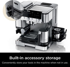 3-in-1 Espresso, Cold Brew & Filter Coffee Maker: Integrated Grinder, Automatic Milk Frother, Easy Barista Assistant Technology