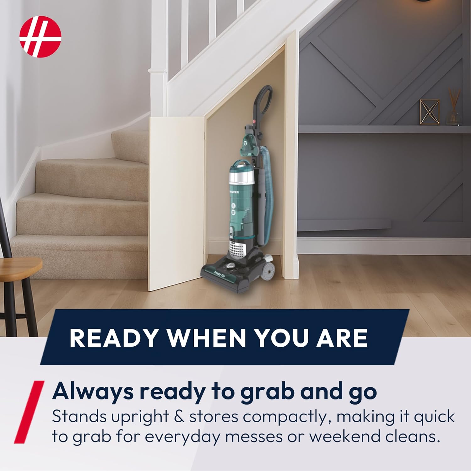 Hoover Breeze Evo Pets Upright Vacuum Cleaner Black/Turquoise 850W