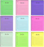 9-Pack To-Do List Sticky Notes, Colorful Lined Self-Stick Notepads, 450 Sheets