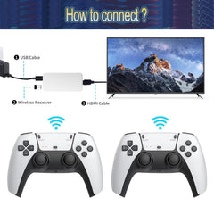 Upgraded Retro Game Console – 21,000+ Games, Dual Controllers, HDMI, 2-Player TV System