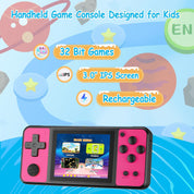 32-Bit Handheld Game Console – 139 Built-in Retro Games, 3.0" Screen, Rechargeable