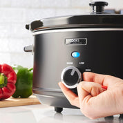 Cooks Professional 3.5L Slow Cooker with Glass Lid, Cool Touch Handles, Dishwasher Safe Bowl & Keep Warm Function – Black