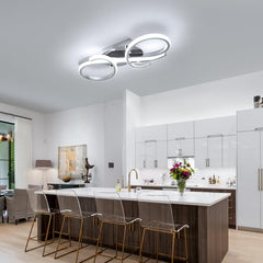 Modern kitchen with a ceiling light fixture