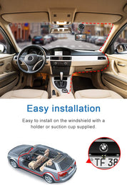 Dual Dash Cam for Cars Front & Rear 1080P, 170° Wide, 3" LCD, Night Vision