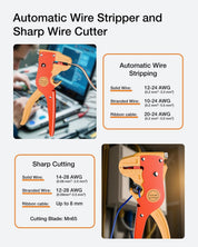 Automatic Wire Stripper Cutter 14–24 AWG