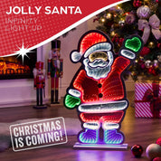 Santa Claus festive light with mirror effect