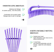 Detangle Hair Brush – Nylon Bristle Detangler for Afro, Curly, Coily & Wavy Hair