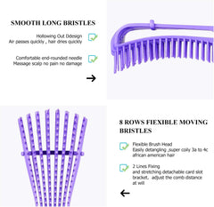 Detangle Hair Brush – Nylon Bristle Detangler for Afro, Curly, Coily & Wavy Hair