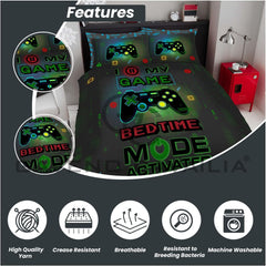 Gamer Duvet Cover Double – Soft Breathable Polycotton Gaming Bedding Set
