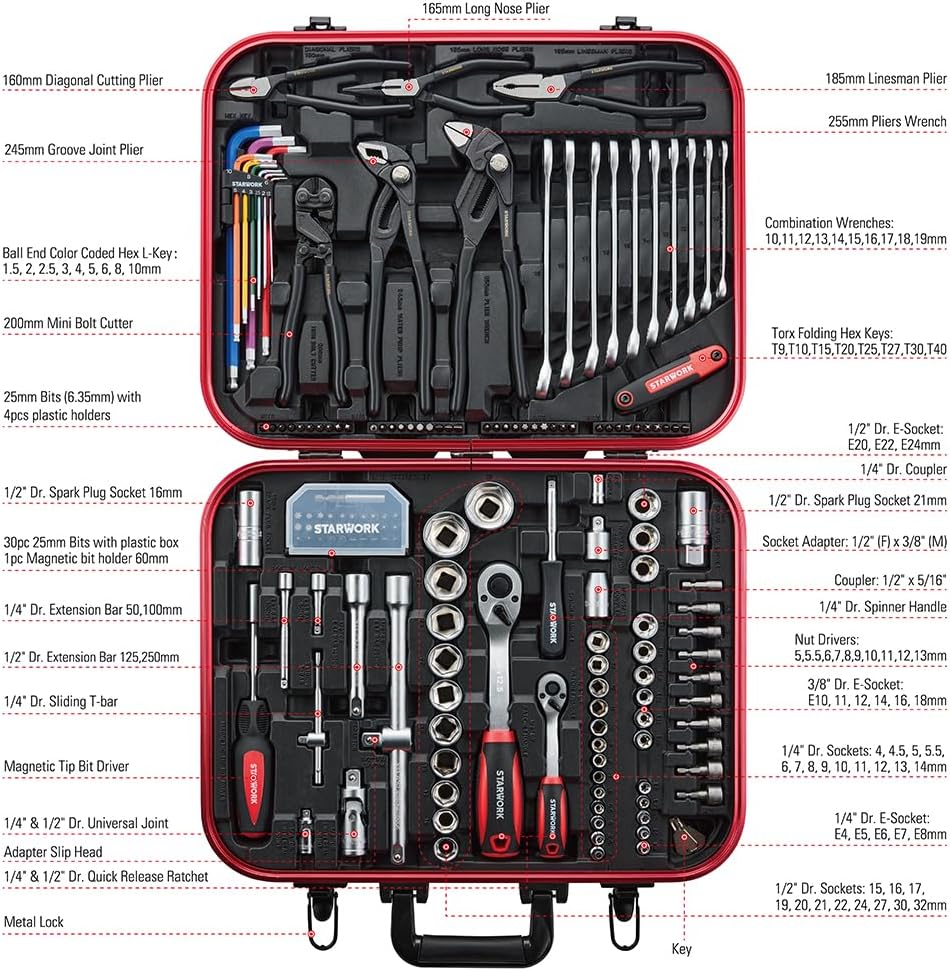 169-Piece Metric Mechanics Tool Set